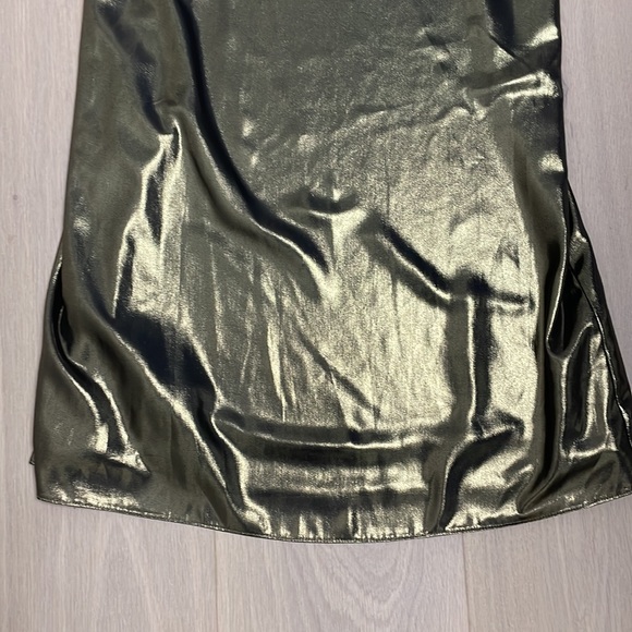 Wilfred Free Gold Metallic Vivienne Dress Xs - Picture 16 of 16